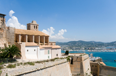 Medieval Cathedral in old Ibiza city