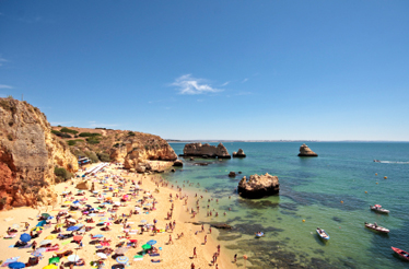 Summertime on the beach near Lagos, Algarve