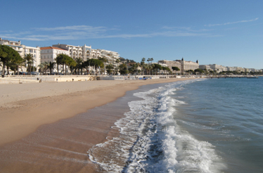 The beach at Cannes