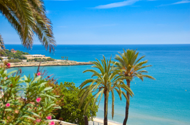 View over the coast of Tarragona, Costa Dorada